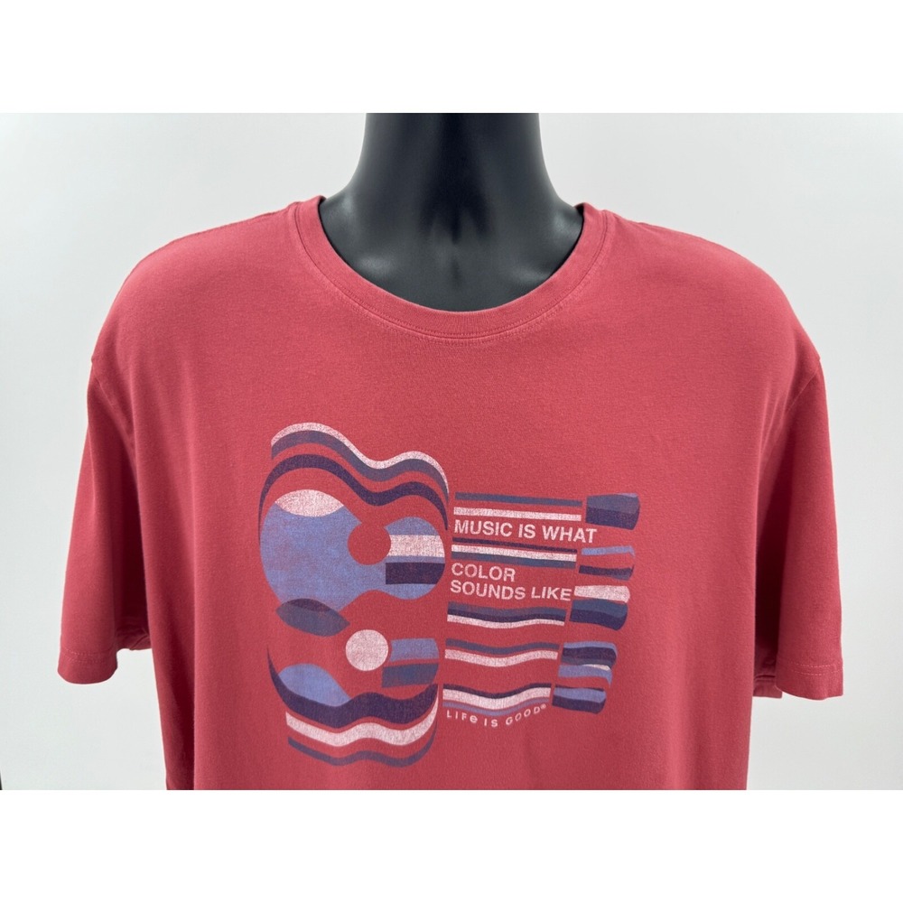 Life is Good Music is What Color Sounds Like Size XXL Crusher Shirt Musician - Picture 2 of 8